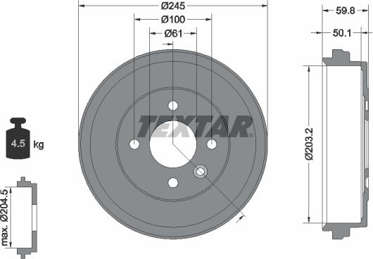 Textar 94047900 - Jarrurumpu inparts.fi