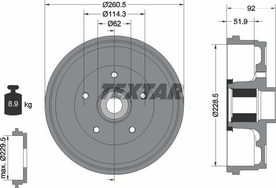 Textar 94047500 - Jarrurumpu inparts.fi