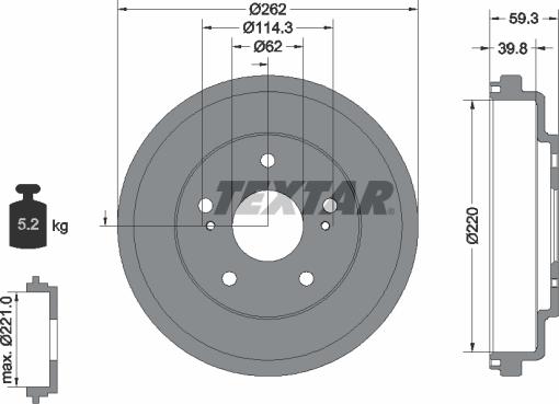 Textar 94047700 - Jarrurumpu inparts.fi