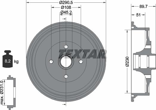 Textar 94009200 - Jarrurumpu inparts.fi