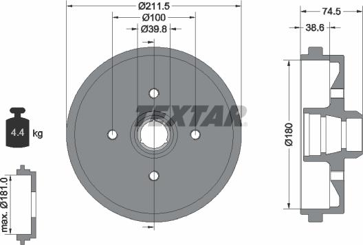 Textar 94006600 - Jarrurumpu inparts.fi