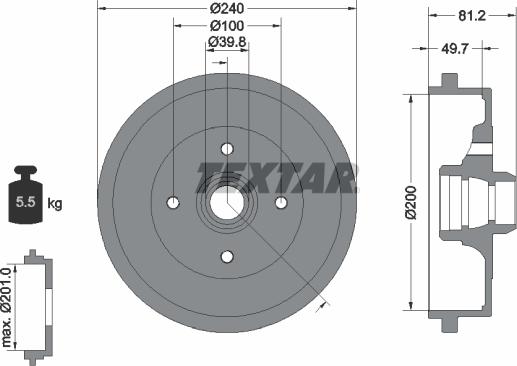 Textar 94006700 - Jarrurumpu inparts.fi