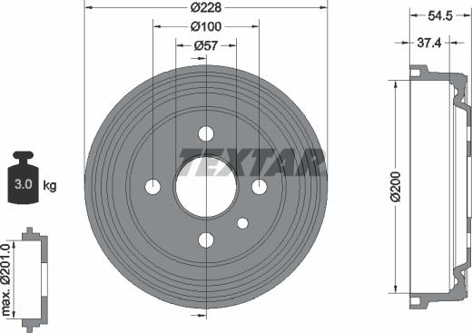 Textar 94007800 - Jarrurumpu inparts.fi