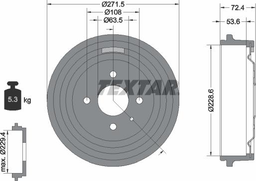 Textar 94007300 - Jarrurumpu inparts.fi