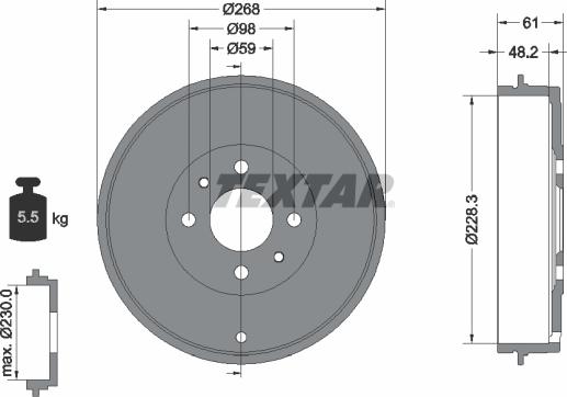 Textar 94014000 - Jarrurumpu inparts.fi