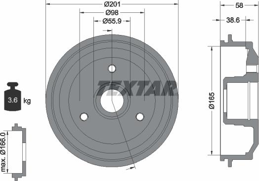 Textar 94014100 - Jarrurumpu inparts.fi