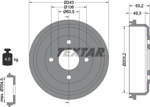 Textar 94015100 - Jarrurumpu inparts.fi