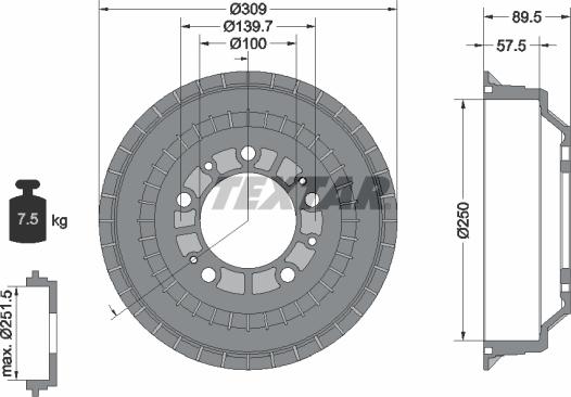 Textar 94015700 - Jarrurumpu inparts.fi