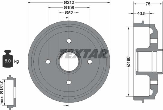 Textar 94016900 - Jarrurumpu inparts.fi