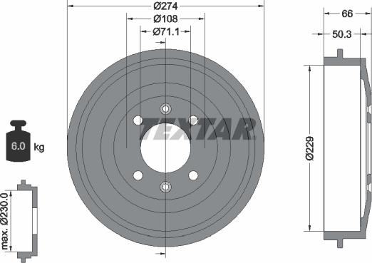 Textar 94010300 - Jarrurumpu inparts.fi