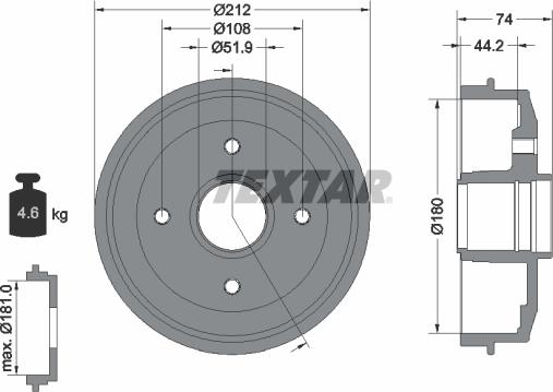 Textar 94011800 - Jarrurumpu inparts.fi