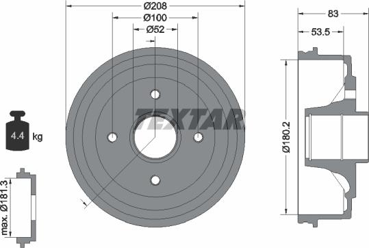 Textar 94013500 - Jarrurumpu inparts.fi