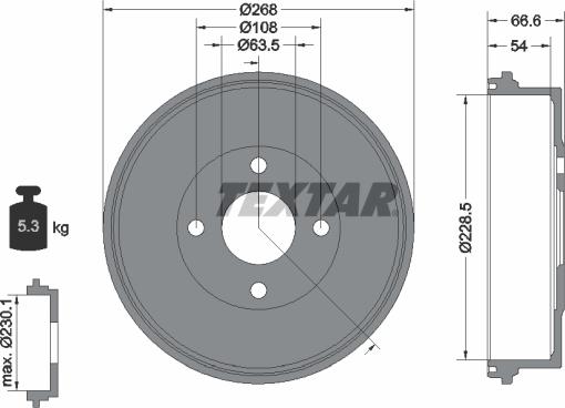 Textar 94013100 - Jarrurumpu inparts.fi