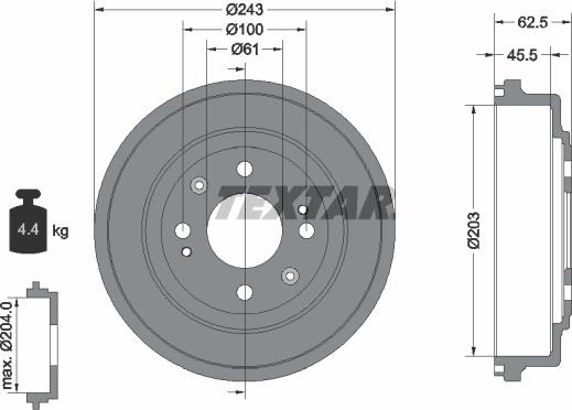 Textar 94017600 - Jarrurumpu inparts.fi