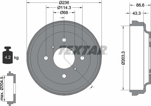 Textar 94039800 - Jarrurumpu inparts.fi