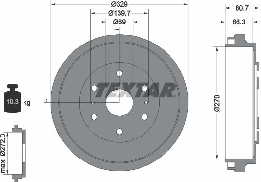 Textar 94034200 - Jarrurumpu inparts.fi