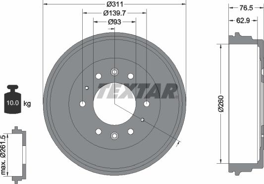 Textar 94035500 - Jarrurumpu inparts.fi