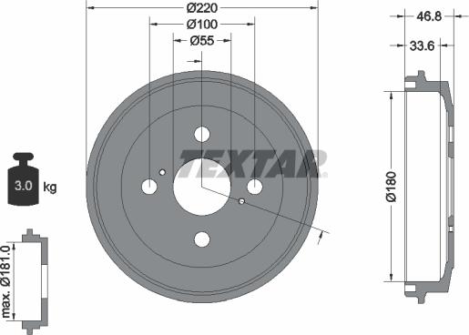 Textar 94036400 - Jarrurumpu inparts.fi