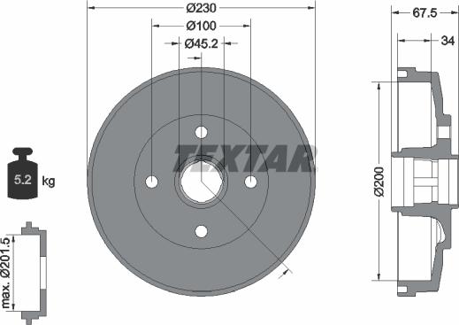 Textar 94036500 - Jarrurumpu inparts.fi