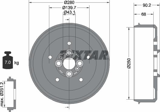 Textar 94030600 - Jarrurumpu inparts.fi