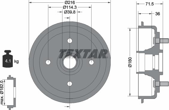 Textar 94030200 - Jarrurumpu inparts.fi