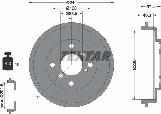 Textar 94031900 - Jarrurumpu inparts.fi