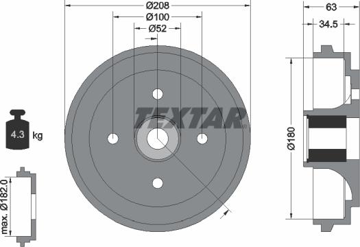 Textar 94032500 - Jarrurumpu inparts.fi