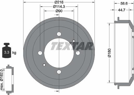 Textar 94037700 - Jarrurumpu inparts.fi