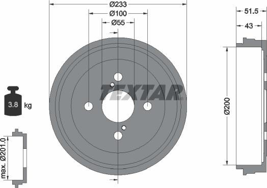 Textar 94029300 - Jarrurumpu inparts.fi