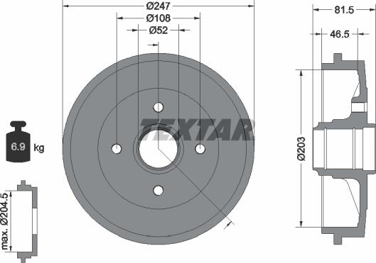 Textar 94024900 - Jarrurumpu inparts.fi