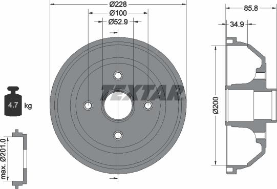 Textar 94024100 - Jarrurumpu inparts.fi