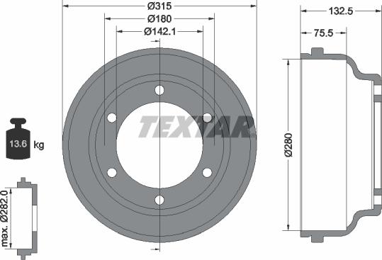 Textar 94024800 - Jarrurumpu inparts.fi