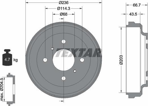 Textar 94026900 - Jarrurumpu inparts.fi