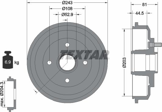 Textar 94026700 - Jarrurumpu inparts.fi