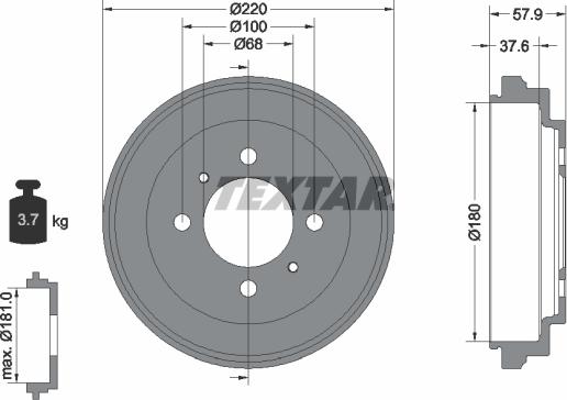 Textar 94020900 - Jarrurumpu inparts.fi