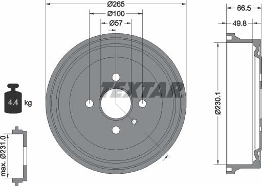 Textar 94020300 - Jarrurumpu inparts.fi