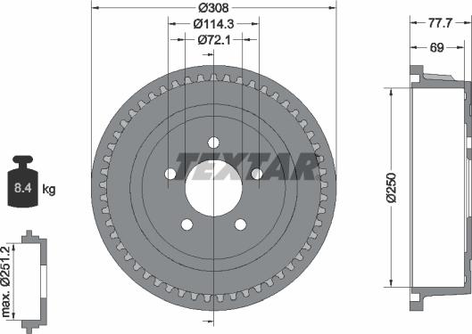 Textar 94028100 - Jarrurumpu inparts.fi