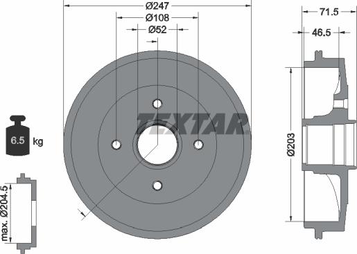 Textar 94028200 - Jarrurumpu inparts.fi