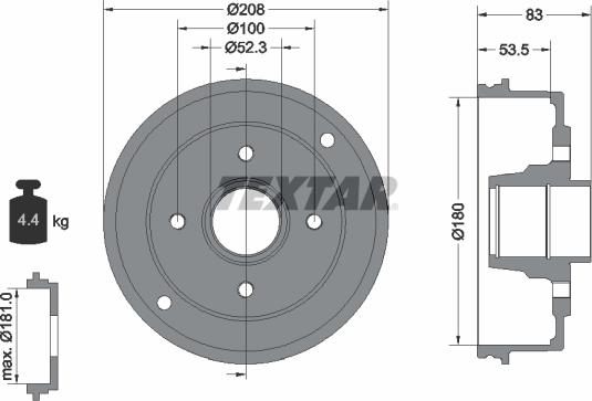 Textar 94023600 - Jarrurumpu inparts.fi