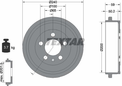 Textar 94023800 - Jarrurumpu inparts.fi