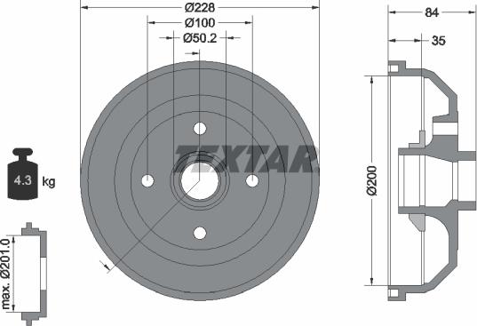 Textar 94022300 - Jarrurumpu inparts.fi