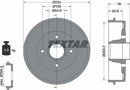 Textar 94027100 - Jarrurumpu inparts.fi