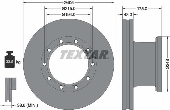 Textar 93067600 - Jarrulevy inparts.fi