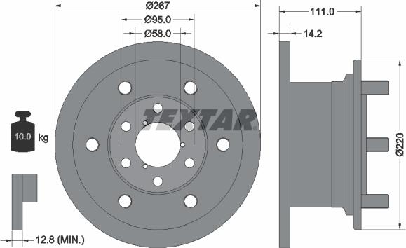 Textar 93019400 - Jarrulevy inparts.fi