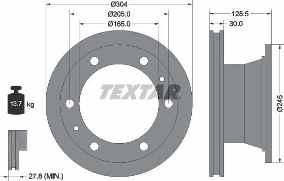 Textar 93084800 - Jarrulevy inparts.fi