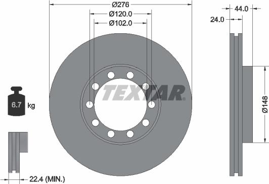 Textar 93085800 - Jarrulevy inparts.fi