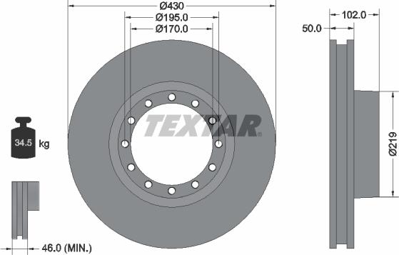 Textar 93085200 - Jarrulevy inparts.fi