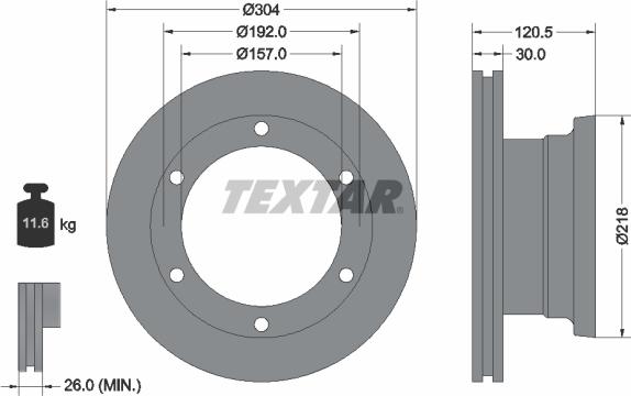 Textar 93087500 - Jarrulevy inparts.fi