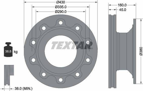 Textar 93193200 - Jarrulevy inparts.fi