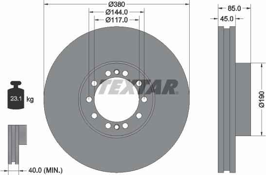 Textar 93192000 - Jarrulevy inparts.fi